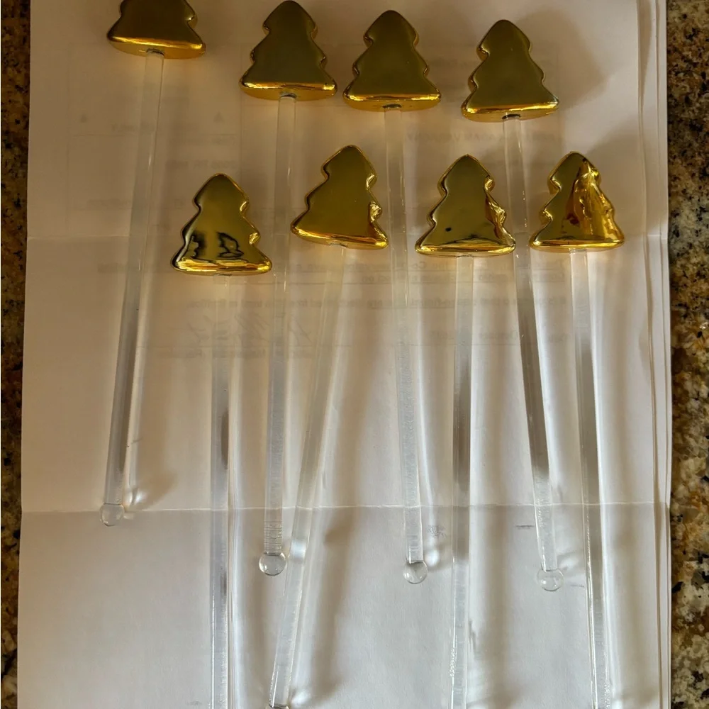 Elegant Gold Tree Cake Toppers